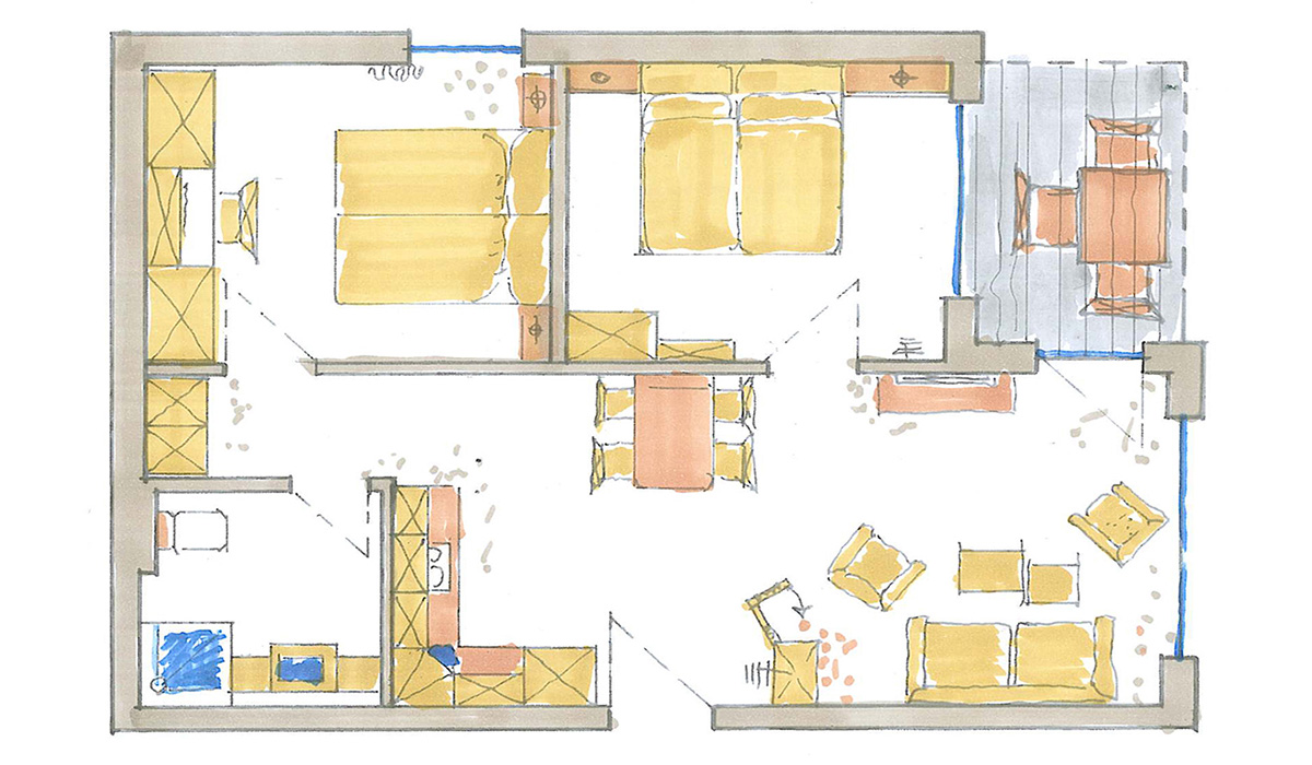 Residenz Capitello Appartement 10 Grundriss