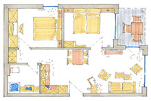 Residenz Capitello Appartement 10 Grundriss