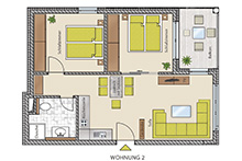 Residenz Capitello Appartement 2 Grundriss