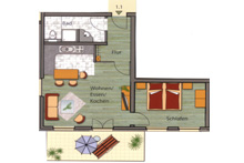 Residenz Margarete Appartement 1.1 Grundriss