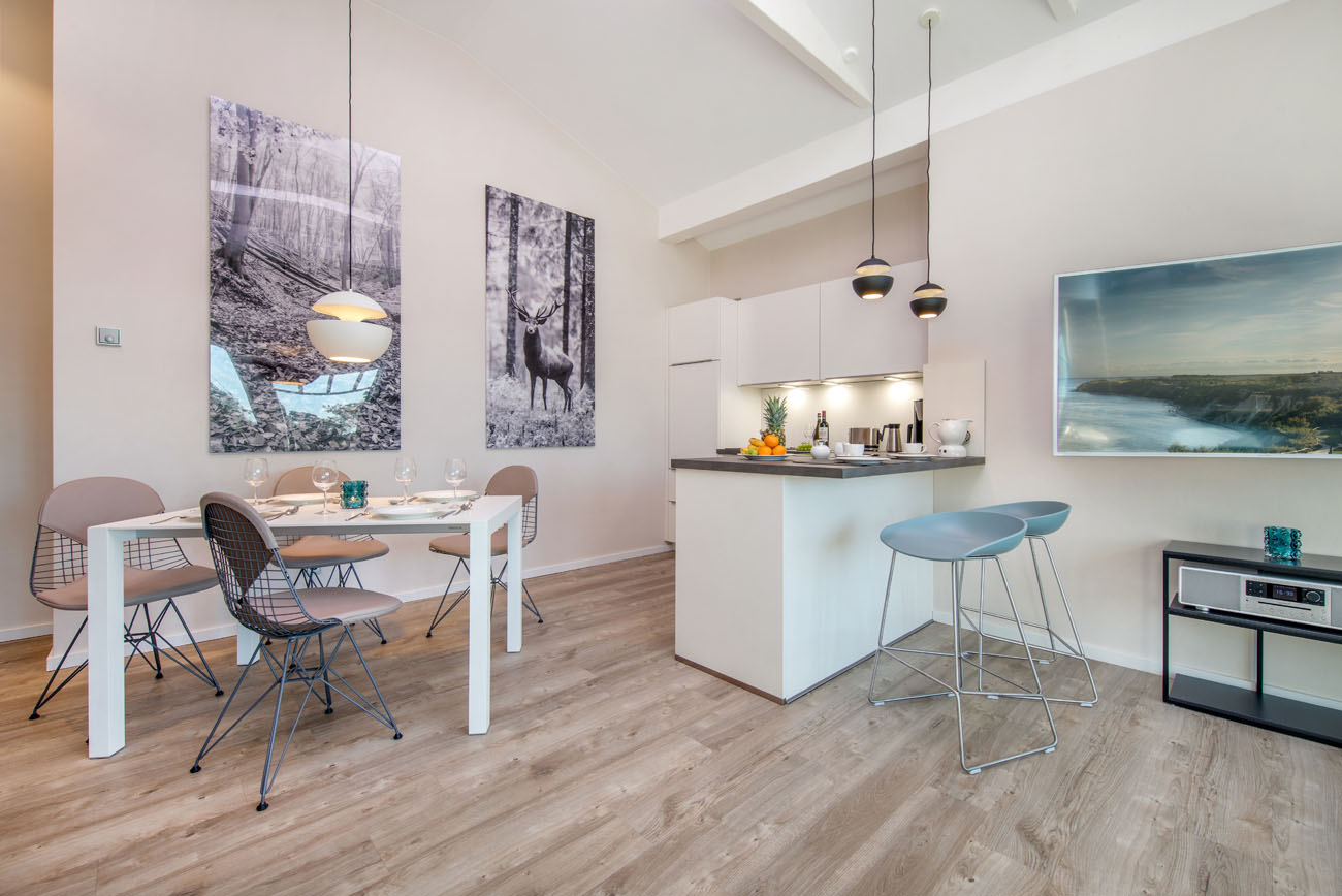Villa Düne 4 Appartement 8 Essbereich und Kueche