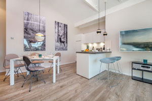 Villa Düne 4 Appartement 8 Essbereich und Kueche