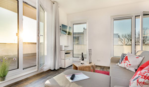 Villa Nova Appartement 2 Wohnzimmer mit Dachterrasse