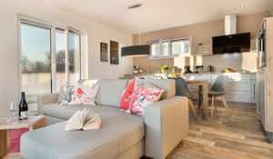 Villa Nova Appartement 2 Wohnzimmer und Kueche