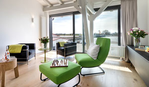 „Alte Scheune am Focker Strom“ - Ferienhaus auf Ummanz Appartement 1 Sea Lounge mit Panoramablick OG